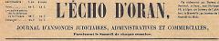 ECHO D ORAN N° 1 DU 12 OCTOBRE 1844 PAGE 001 A